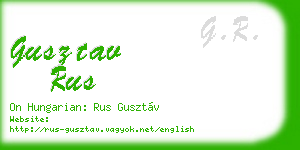 gusztav rus business card